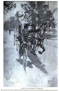 1898 Bicycle Squad Stopping Runaway Horse