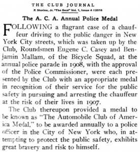 1907 ACA Medal to Casey & Mallam - Insert Copy