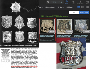 Various examples from USA & Europe of the "1902" Shield